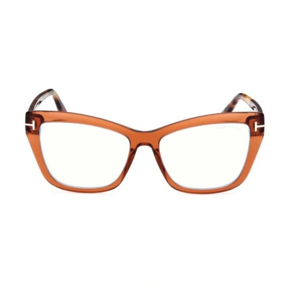 NEW TOM FORD EYEGLASSES BROWN WOMEN CAT EYE EYEWEAR - Picture 2 of 3